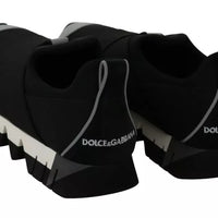 Dolce & Gabbana Black Shark Neoprene Stretch Sneakers Shoes