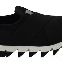 Dolce & Gabbana Black Shark Neoprene Stretch Sneakers Shoes