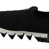 Dolce & Gabbana Black Shark Neoprene Stretch Sneakers Shoes