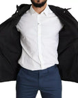 Dolce & Gabbana Black Hooded Polyester Men Coat Puffer Jacket