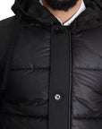 Dolce & Gabbana Black Hooded Polyester Men Coat Puffer Jacket