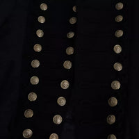 Dolce & Gabbana Black Button Embellished Military Jacket