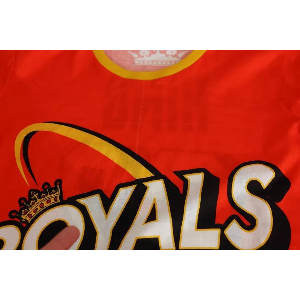 Dolce &amp; Gabbana Orange Royals Print Round Neck T-shirt