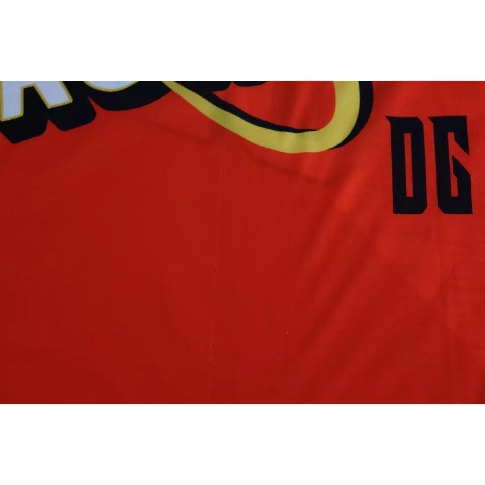 Dolce &amp; Gabbana Orange Royals Print Round Neck T-shirt