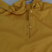 Dolce & Gabbana Yellow Silk Knit Pullover Ascot Collar Top