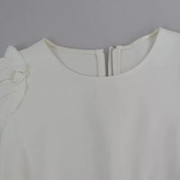 Dolce & Gabbana White Viscose Stretch Short Sleeves Blouse Top