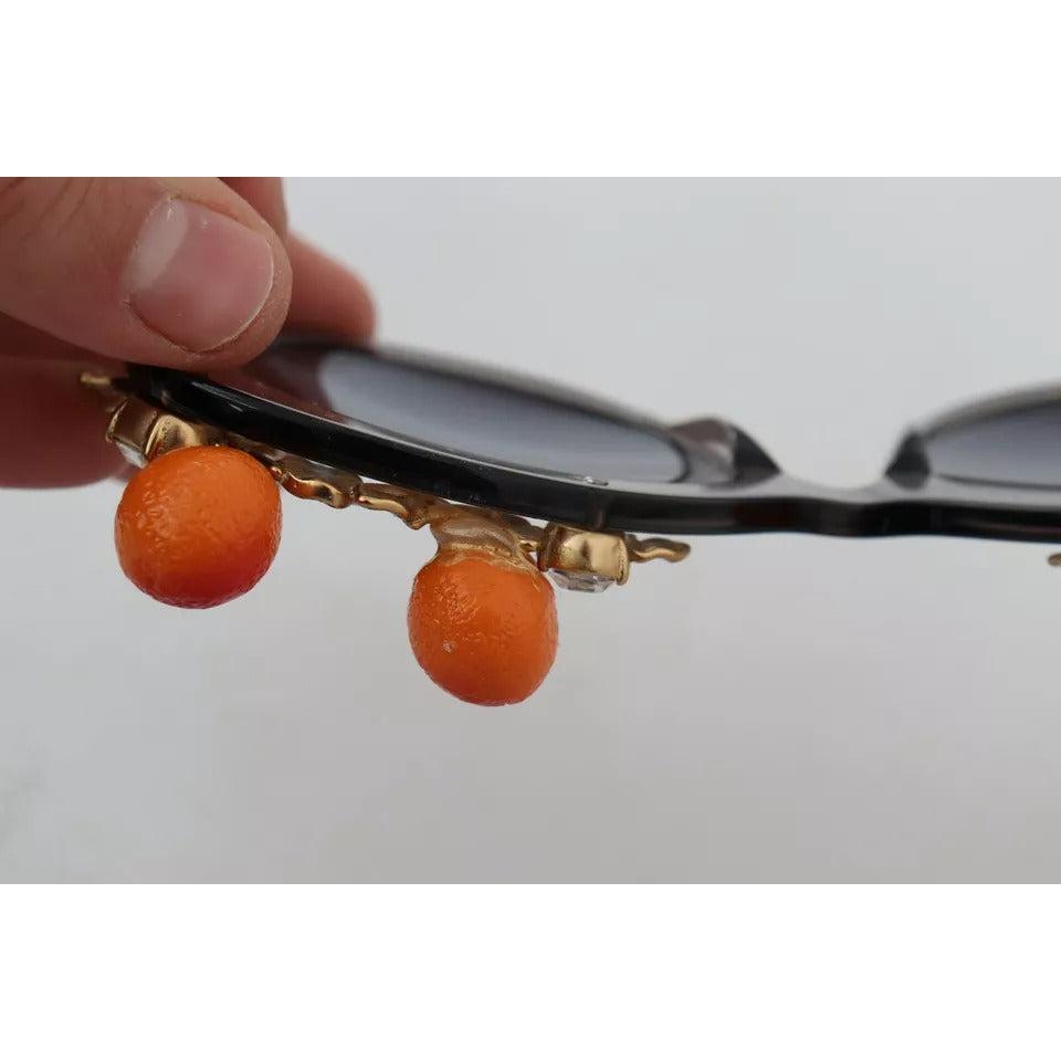 Dolce &amp; Gabbana DG4283B Acetate Crystals Orange Applique Sunglasses
