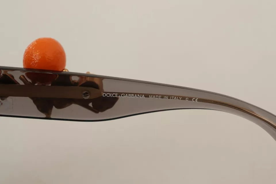 Dolce & Gabbana DG4283B Acetate Crystals Orange Applique Sunglasses