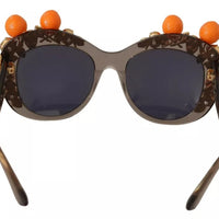 Dolce & Gabbana DG4283B Acetate Crystals Orange Applique Sunglasses