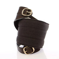 Dolce & Gabbana Brown D&G Leather Linnen Logo Belt