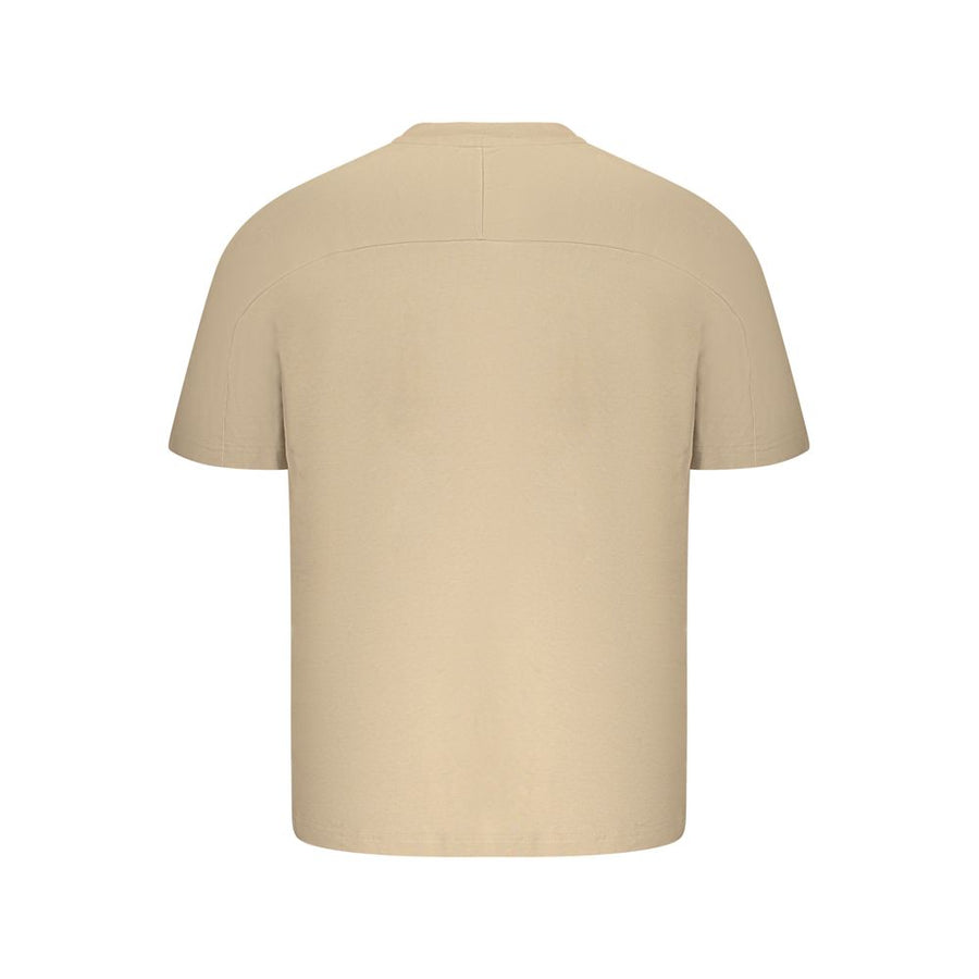 Hugo Boss Beige Cotton Men T-Shirt