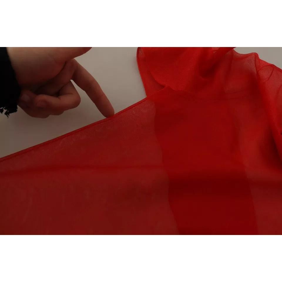 Dolce &amp; Gabbana Orange Semi Transparent Blouse Sweater
