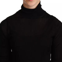 Dolce & Gabbana Black Turtleneck Slim Fit Pullover Sweater