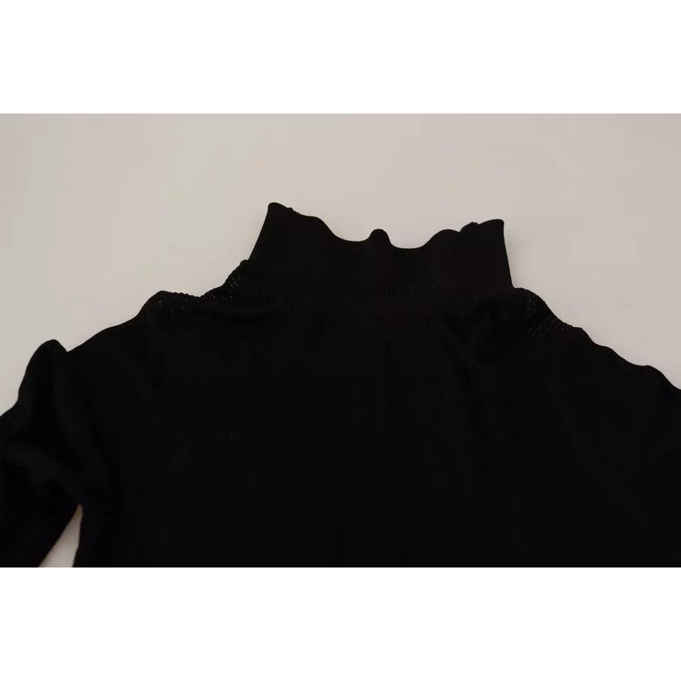 Dolce &amp; Gabbana Black Turtleneck Slim Fit Pullover Sweater