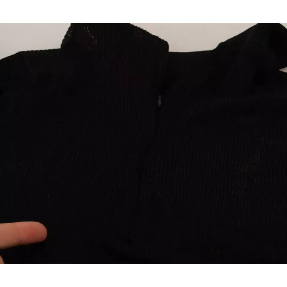 Dolce &amp; Gabbana Black Turtleneck Slim Fit Pullover Sweater