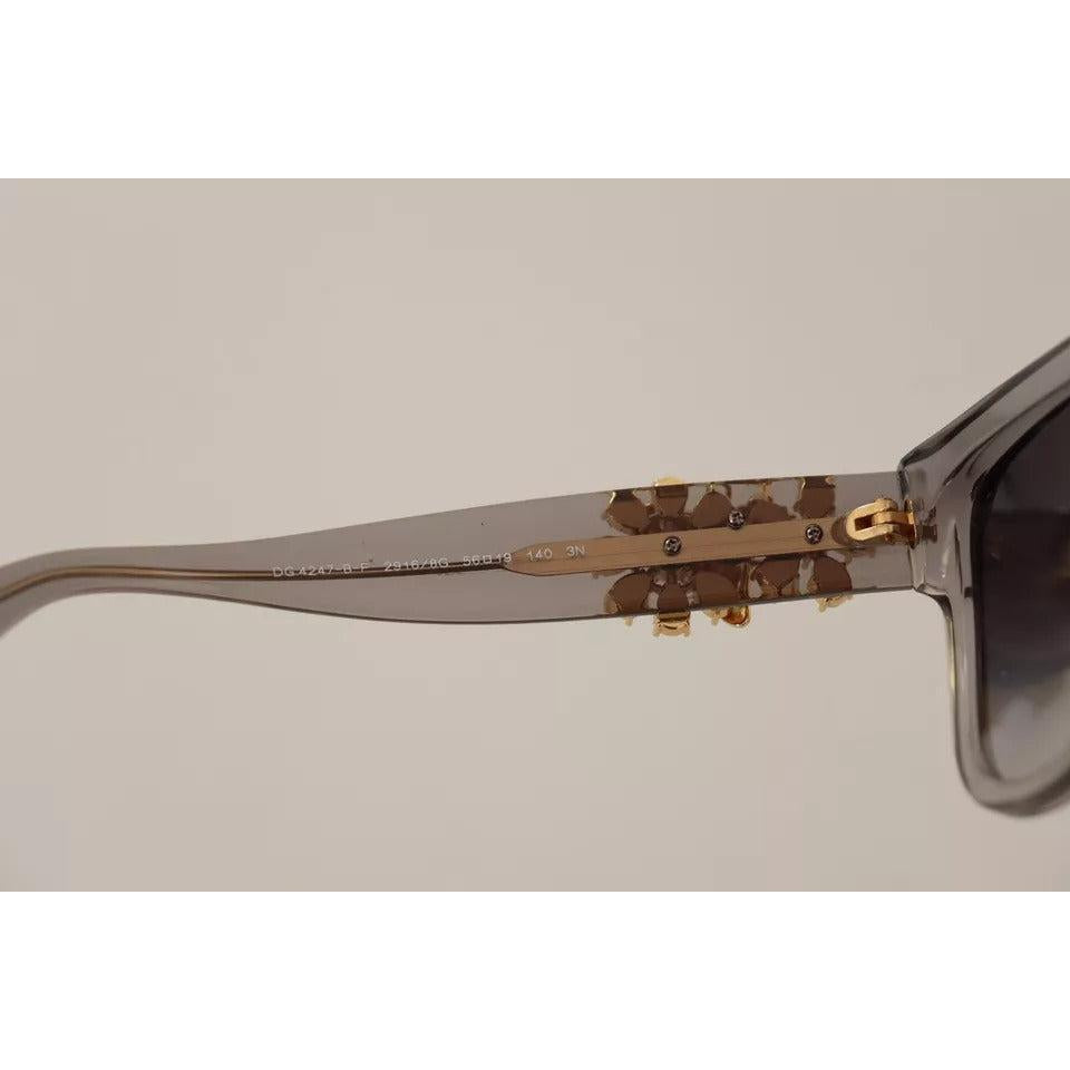 Dolce &amp; Gabbana DG 4247-B-F Clear Embellished Crystal Acetate Sunglasses