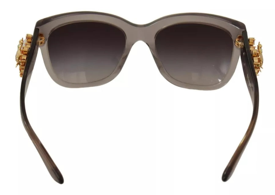 Dolce & Gabbana DG 4247-B-F Clear Embellished Crystal Acetate Sunglasses