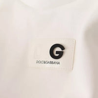 Dolce & Gabbana White Cotton Blend 3/4 Sleeves Blouse Top