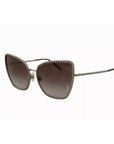Dolce & Gabbana DG2212 Black Silver Oval Metal Frame Lace Logo Sunglasses