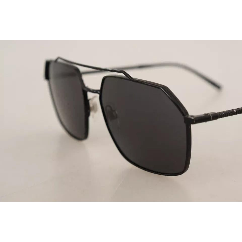 Dolce &amp; Gabbana DG2250 Black Metal Full Rim Square Eyewear Sunglasses