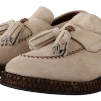 Dolce & Gabbana Beige Moccasins Slip On Leather Men Shoes