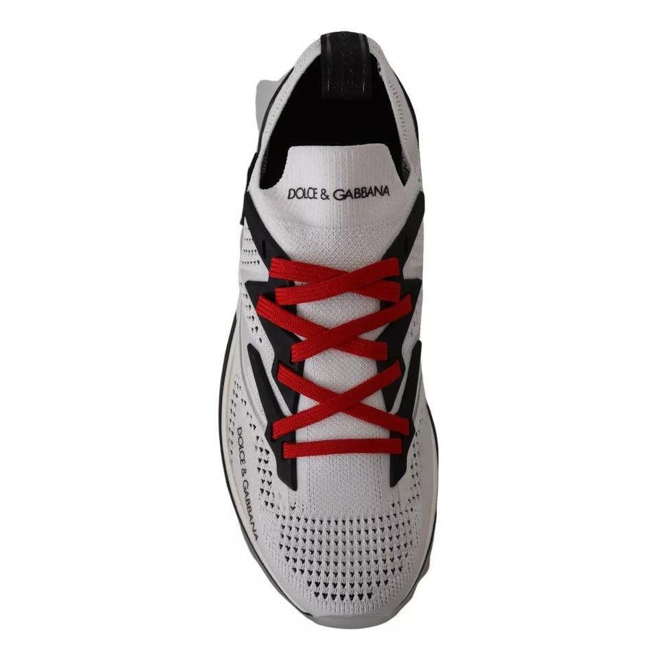 Dolce &amp; Gabbana White SORRENTO Sport Stretch Men Shoes Sneakers