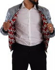 Dolce & Gabbana Light Blue Bomber Coat Men Jacket