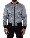Dolce & Gabbana Light Blue Bomber Coat Men Jacket