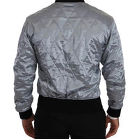 Dolce & Gabbana Light Blue Bomber Coat Men Jacket