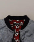 Dolce & Gabbana Light Blue Bomber Coat Men Jacket