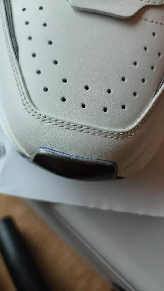 Dolce &amp; Gabbana White Silver DAYMASTER Leather Sneakers Men Shoes