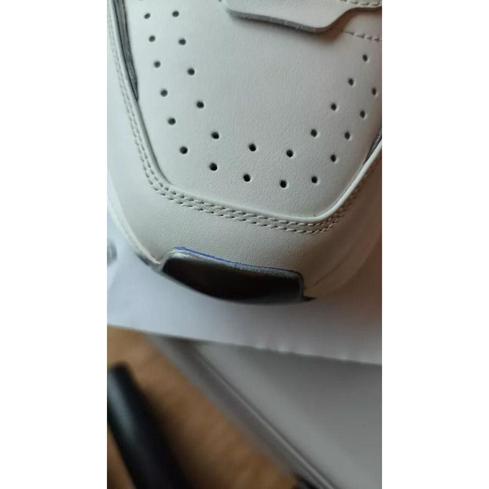 Dolce &amp; Gabbana White Silver DAYMASTER Leather Sneakers Men Shoes