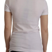 Dolce & Gabbana White #DGFamily Patch Top Cotton T-shirt