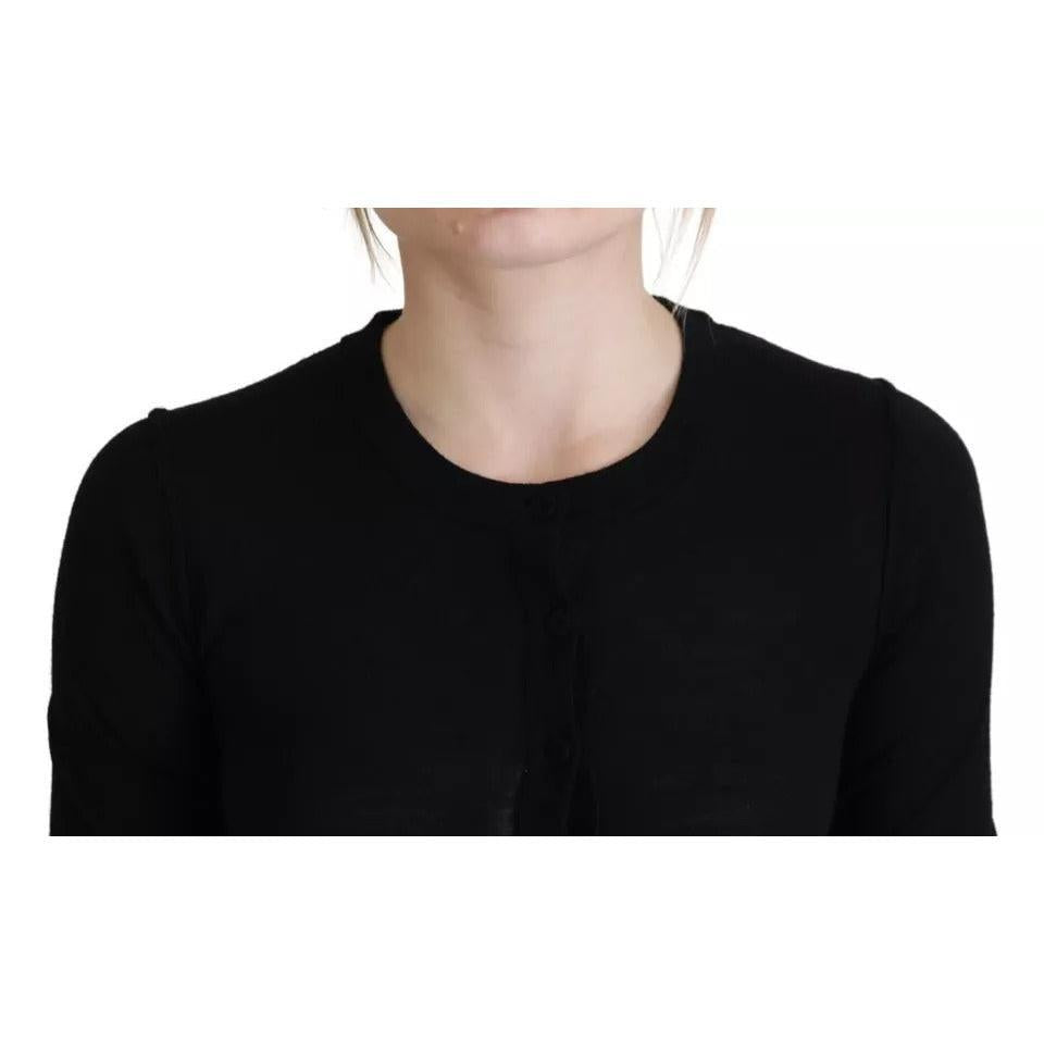 Dolce &amp; Gabbana Black Crewneck Long Sleeves Pullover Sweater