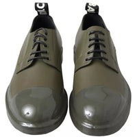 Dolce & Gabbana Green Leather Rubber Sole Dress Shoes