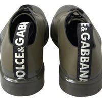 Dolce & Gabbana Green Leather Rubber Sole Dress Shoes