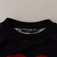 Dolce & Gabbana Black Cupid Print Hoodie Sweatshirt Sweater