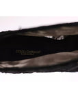 Dolce & Gabbana Black Crystal Lace Booties Stilettos Shoes