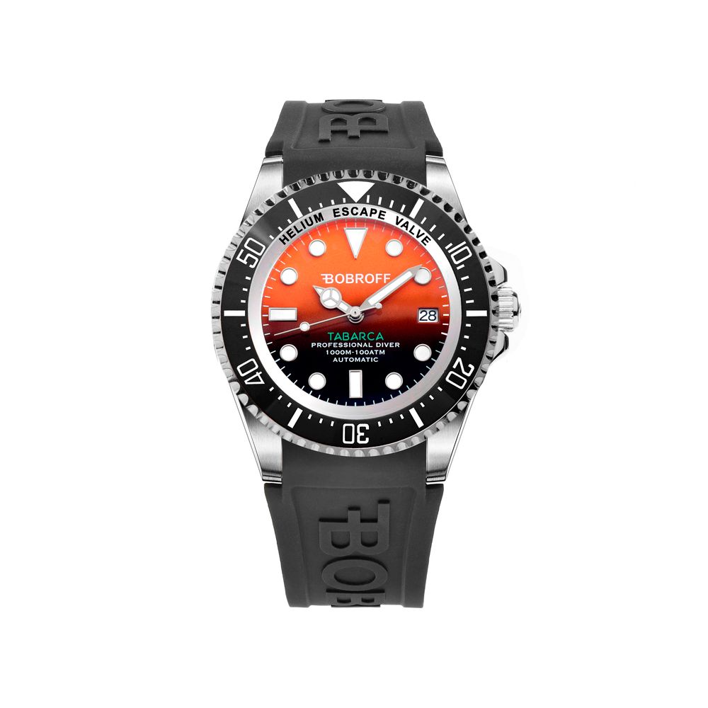 Bobroff Black Rubber Watch