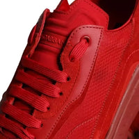 Dolce & Gabbana Red Leather Daymaster Low Top Sneakers Shoes