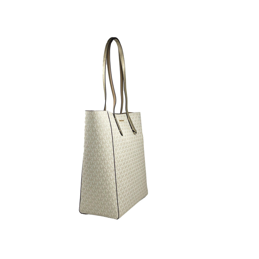 Michael Kors Vincent With Card Case Large Tote Purse Bag Gold
