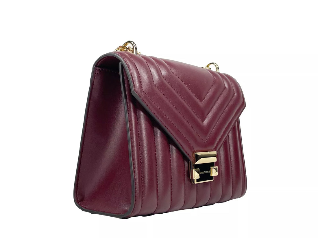 Michael Kors Whitney Medium Chain Shoulder Flap Crossbody Oxblood