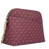 Michael Kors Jet Set Medium X Dome PVC Crossbody Bag Oxblood