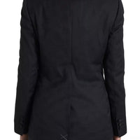 Dolce & Gabbana Black Long Sleeve Coat Blazer Jacket