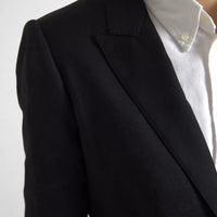 Dolce & Gabbana Black Long Sleeve Coat Blazer Jacket