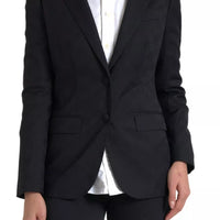 Dolce & Gabbana Black Long Sleeve Coat Blazer Jacket