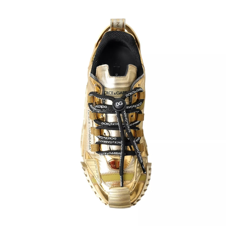 Dolce & Gabbana Metallic Gold NS1 Low Top Sneakers Shoes Sneakers