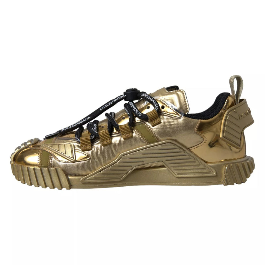 Dolce & Gabbana Metallic Gold NS1 Low Top Sneakers Shoes Sneakers