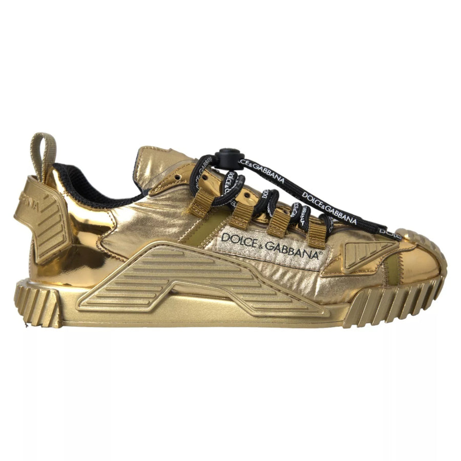 Dolce & Gabbana Metallic Gold NS1 Low Top Sneakers Shoes Sneakers