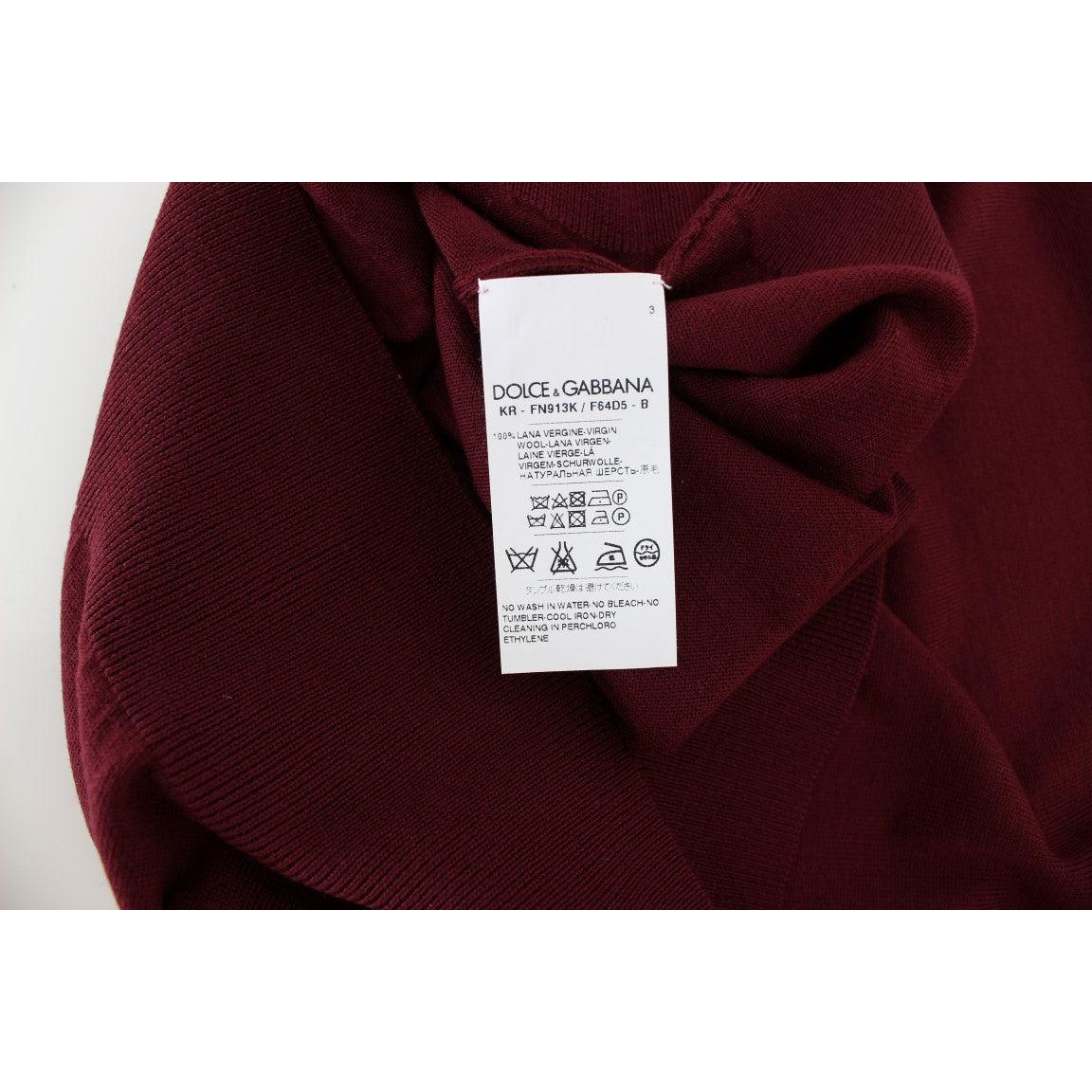 Dolce &amp; Gabbana Elegant Red Wool Sleeveless Pullover Vest